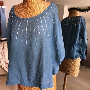 Top with Metal Embellisments